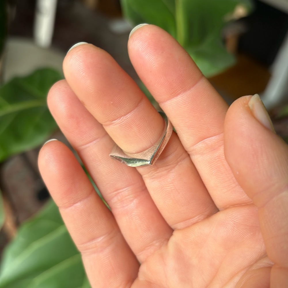 Sterling Silver Organic Ring Minimalist Ring - Picture 5 of 6